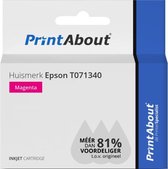 PrintAbout huismerk Inktcartridge T071340 Magenta geschikt voor Epson