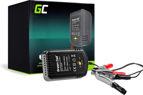 Chargeur de batterie Green Cell 2V / 6V / 12V 0.6A avec pinces | bol