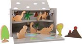 Houten speelwereld - Dinosaurus speelbox - Houten speelgoed vanaf 3 jaar