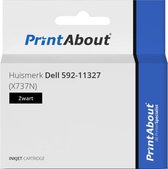 PrintAbout huismerk Inktcartridge 592-11327 (X737N) Zwart geschikt voor Dell