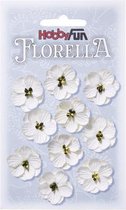 FLORELLA-Bloemen wit, 2,5cm