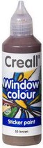 Creall Glass - verre autocollant peinture marron 1 bouteille - 80 mililitre 20555