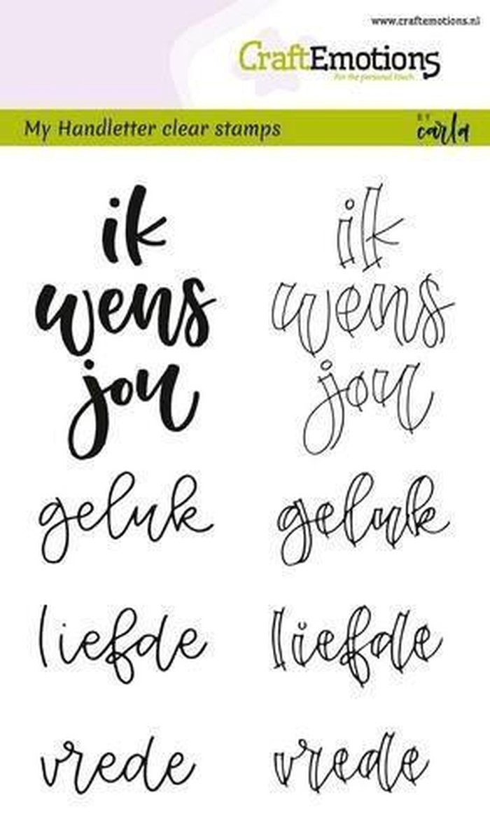 Clearstamps A6 Handlettering - Ik wens jou