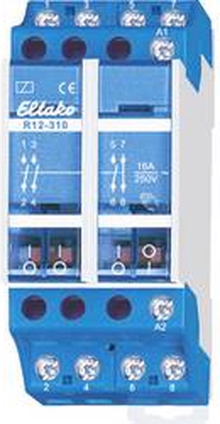 Eltako R12-100-230V Relais De Commutation 16A 230V - Rail DIN Avec Actionnement Manuel
