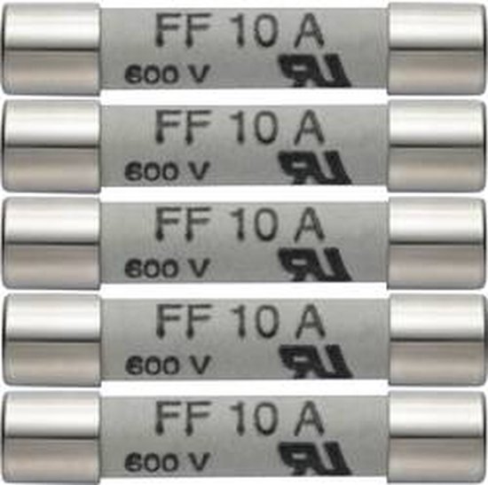 Juwacoo Multimeter 10 x 38 mm 1000 V 10 A cilinder keramische zekering