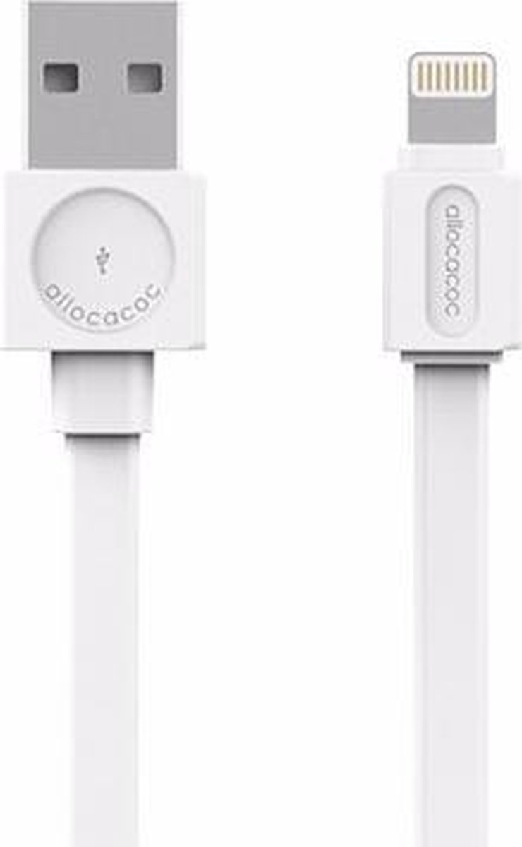 USBcable Lightning Flat; WHITE