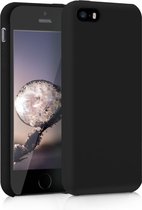 kwmobile telefoonhoesje voor Apple iPhone SE (1.Gen 2016) / 5 / 5S - Hoesje met siliconen coating - Smartphone case in zwart