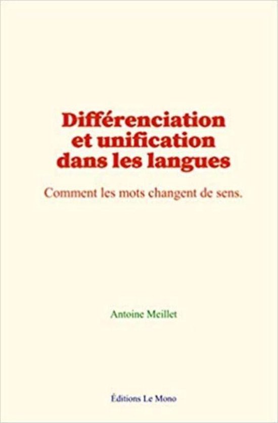Différenciation et unification dans les langues - cover