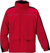 Weersbestendige werkjas 3 in 1, rood/zwart maat 48/50 (M)