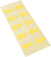 Etiket pijl, beschrijfbaar, zelfklevend papier, verwijderbaar, 35 x 25 mm, 10/kaart Geel