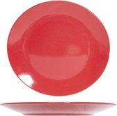 Serena Red Dinerbord Glanzend Rood Aardewerk - 25cm - (set van 12)