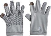 Coolibar - UV-werende handschoenen voor kinderen - Y-Gannet - Kiezelgrijs - maat S (5-6yrs)