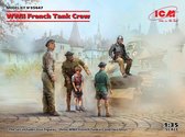 1:35 ICM 35647 WWII French Tank Crew (5 figures) Plastic Modelbouwpakket