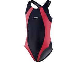 BECO Badpak - Meisjes - Polyamide - Rood/zwart - Maat 140