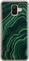 Samsung Galaxy A6 2018 siliconen hoesje - Agate groen - Soft Case Telefoonhoesje - Groen - Print