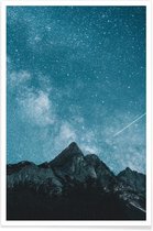 JUNIQE - Poster Dream Of Falling Stars @MichaelSchauer -20x30 /Grijs &