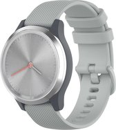 Siliconen Smartwatch bandje - Geschikt voor  Garmin Venu 2s siliconen bandje - 40mm - grijs - Strap-it Horlogeband / Polsband / Armband