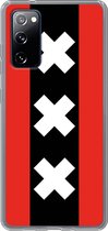 6F hoesje - geschikt voor Samsung Galaxy S20 FE - Transparant TPU Case - Amsterdamse vlag #ffffff