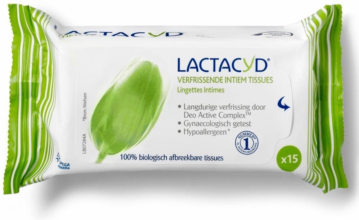Lactacyd Fresh Intieme Doekjes - 15 st - Lactacyd