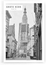 Walljar - Grote Kerk Breda '56 II - Zwart wit poster