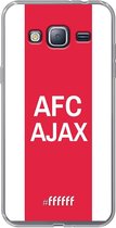 Samsung Galaxy J3 (2016) Hoesje Transparant TPU Case - AFC Ajax - met opdruk #ffffff