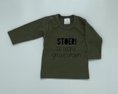 Shirt Stoer ik word grote broer! - Leger groen, 68