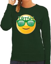 Irish emoticon / St. Patricks day sweater / kostuum groen dames 2XL