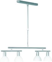 LED Hanglamp - Torna Dolina - E14 Fitting - 5-lichts - Rond - Mat Nikkel - Aluminium