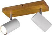LED Plafondspot - Torna Milona - GU10 Fitting - 2-lichts - Rond - Mat Wit - Aluminium
