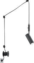LED Hanglamp - Torna Corlo - GU10 Fitting - Rond - Mat Zwart - Aluminium
