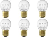 CALEX - LED Lamp 6 Pack - Kogellamp P45 - E27 Fitting - 1W - Warm Wit 2100K - Transparant Helder