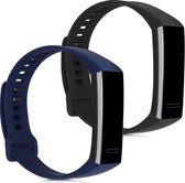 kwmobile 2x armband voor Huawei Band 2 / Band 2 Pro - Bandjes voor fitnesstracker in zwart