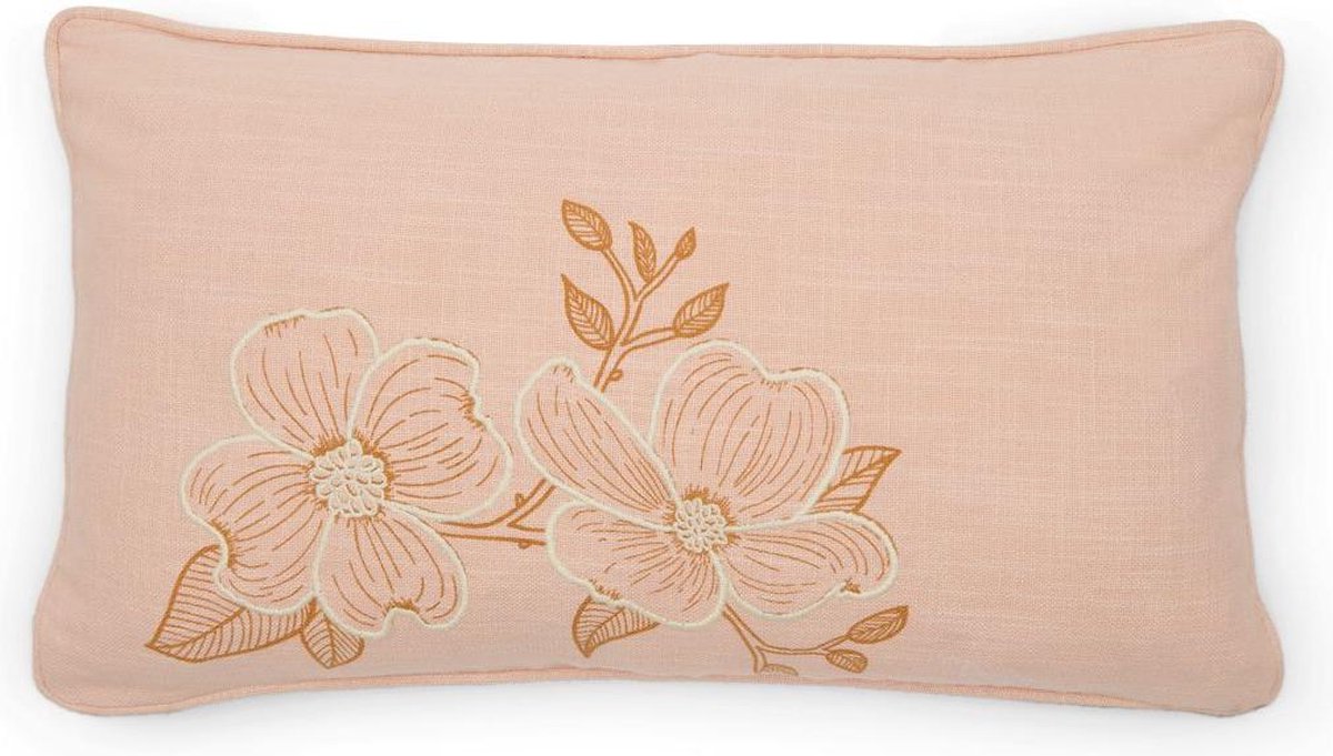 Riviera Maison Fleurs Pillow Cover - Soft Pink - 50.0 x 30.0