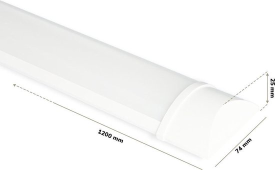 LED Batten 120 cm 40W 6400K 4800lm (120lm/W) Samsung LEDs - 5 jaar garantie incl. montageklemmen - HOFTRONIC
