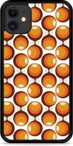 iPhone 11 Hardcase hoesje 70s Oranje - Designed by Cazy