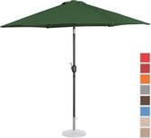 Uniprodo Grote parasol - groen - zeshoekig - Ø 270 cm- kantelbaar