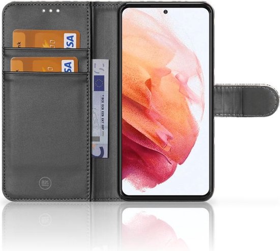 Cuir PU Premium Housse Portefeuille Coque pour Samsung Galaxy S21 Coque Téléphone Léopard