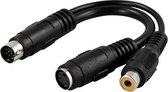 Deltaco AA-20 cable gender changer miniDIN 7-pin miniDIN 4-pin Noir
