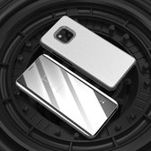 Mirror Clear View Horizontale Flip PU Smart Leather Case voor Huawei Mate 20 Pro, met houder (zilver)