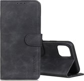 Voor Galaxy S10 Lite / A91 KHAZNEH Retro textuur PU + TPU horizontale flip lederen tas met houder & kaartsleuven & portemonnee (zwart)