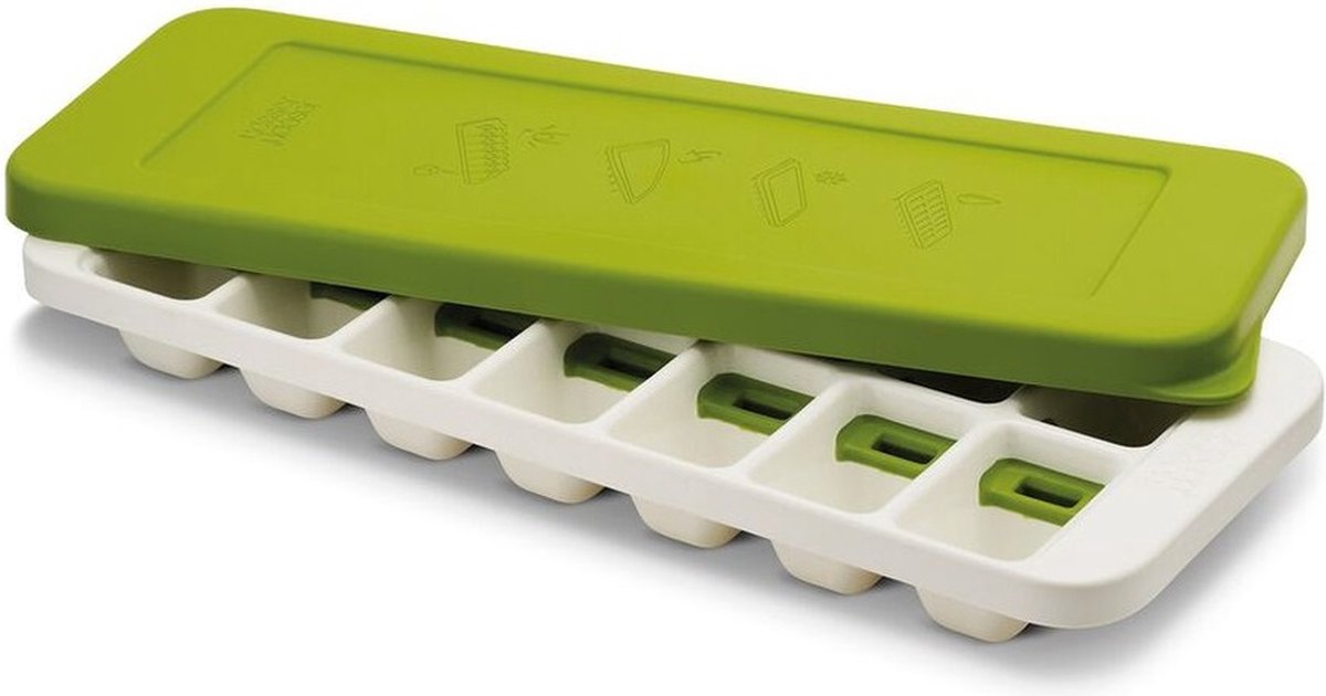 Joseph Joseph QuickSnap Plus Ijsblokjesvorm met Deksel – 14 Stuks – Groen