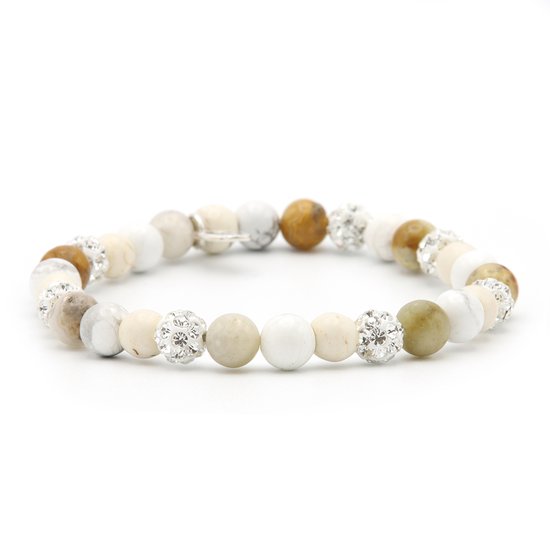 Karma Spiral Dames Armband Steen - Meerkleurig