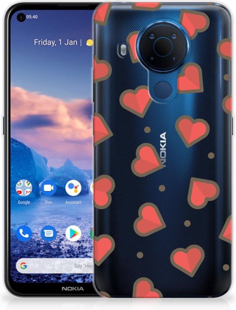 TPU Hoesje voor Nokia 5.4 TPU bumper Hearts
