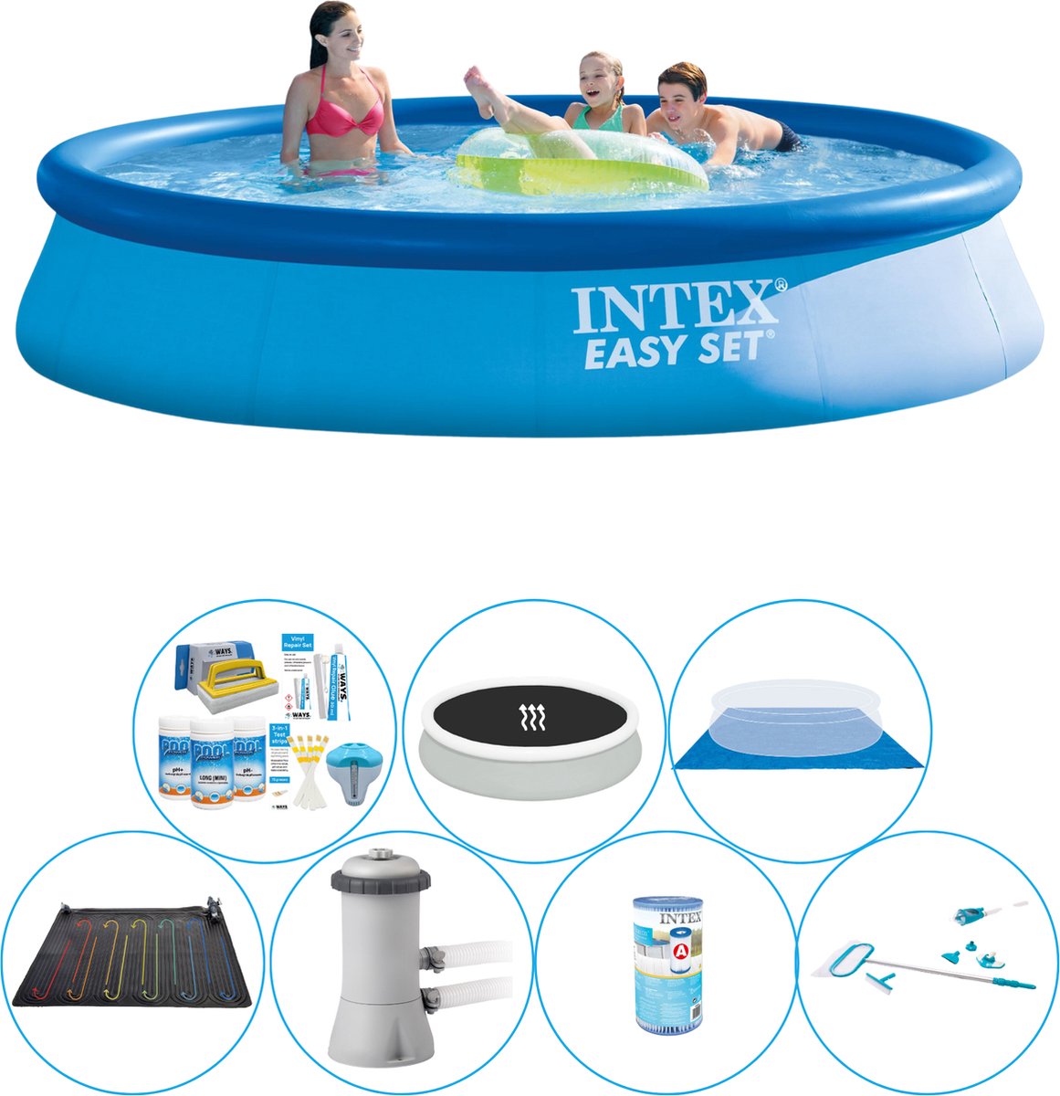 Easy Set Rond 396x84 cm - Alles in 1 Zwembad Set