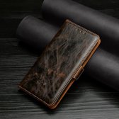 Voor Huawei P Smart 2021 Kneedpatroon Textuur Zijgesp Horizontale Flip Leren Case met Houder & Kaartsleuven (Bruin)