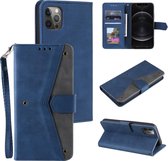 Stiksels Kalfsstructuur Horizontale Flip Leren Case met Houder & Kaartsleuven & Portemonnee Voor iPhone 11 (Donkerblauw)