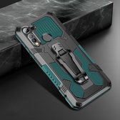 Voor Motorola Moto E6s (2020) Machine Armor Warrior schokbestendig PC + TPU beschermhoes (legergroen)