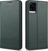 Voor vivo V20 Pro / S7 ZNS Magnetische Kalfsstructuur Horizontale Flip Leren Case met Kaartsleuven & Houder & Portemonnee (Donkergroen)