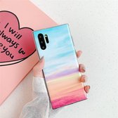 TPU Smooth Marbled IMD mobiele telefoonhoes voor Galaxy Note 10+ (Rainbow F16)