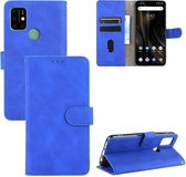 Voor UMIDIGI Power 3 effen kleur huidgevoel magnetische gesp horizontale flip kalf textuur PU lederen tas met houder & kaartsleuven & portemonnee (blauw)